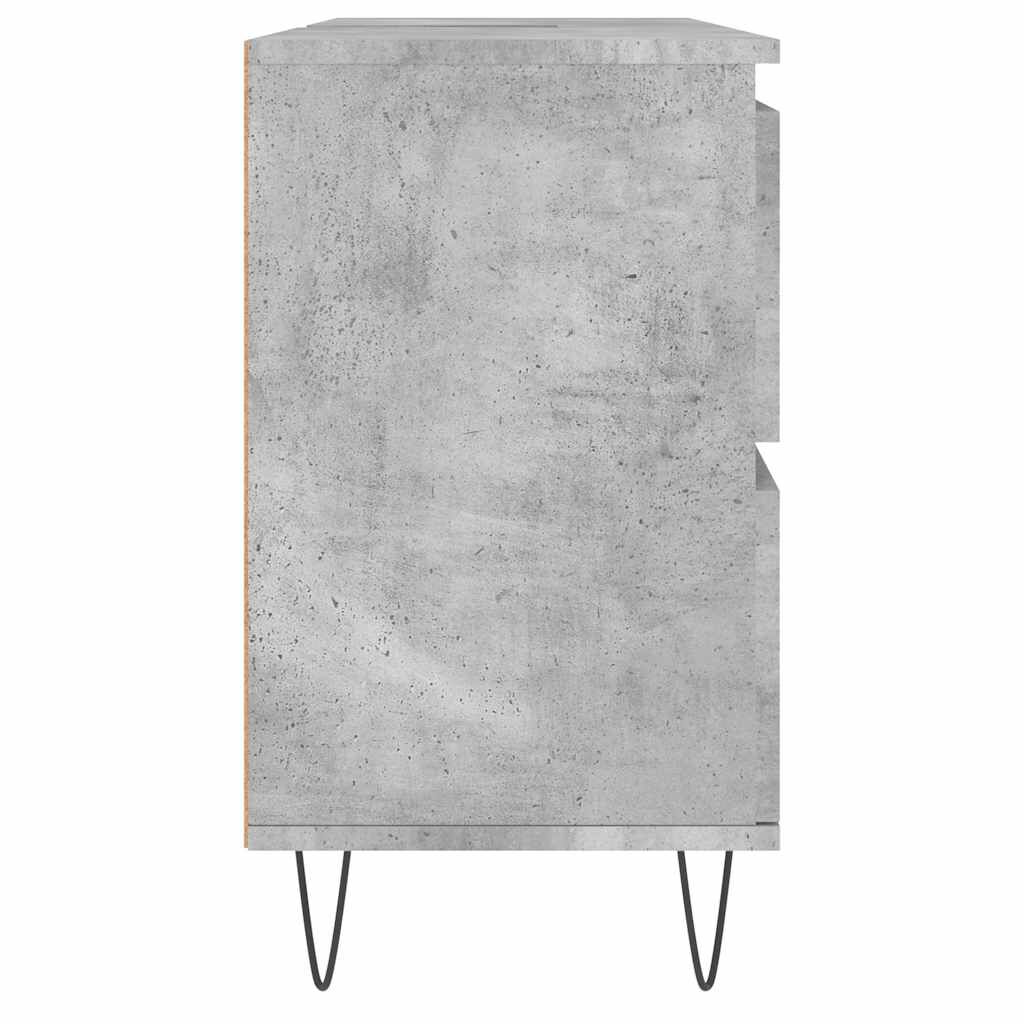 vidaXL Ντουλάπι Μπάνιου Γκρι Σκυροδέματος 80x33x60 εκ. Επεξ. Ξύλο