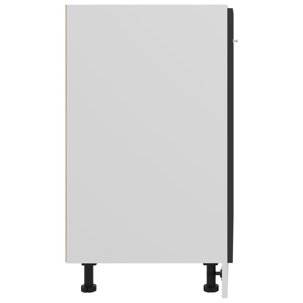 vidaXL Ντουλάπι Δαπέδου Lyon Μαύρο 60x46x81,5 εκ. Επεξ. Ξύλο