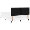 vidaXL Κρεβάτι με Στρώμα με στρώμα Λευκό 160 x 200 cm Τεχνητό δέρμα