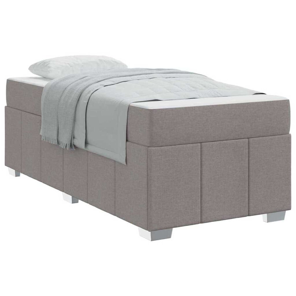 vidaXL Σκελετός Κρεβατιού Taupe 90 x 200 cm ύφασμα
