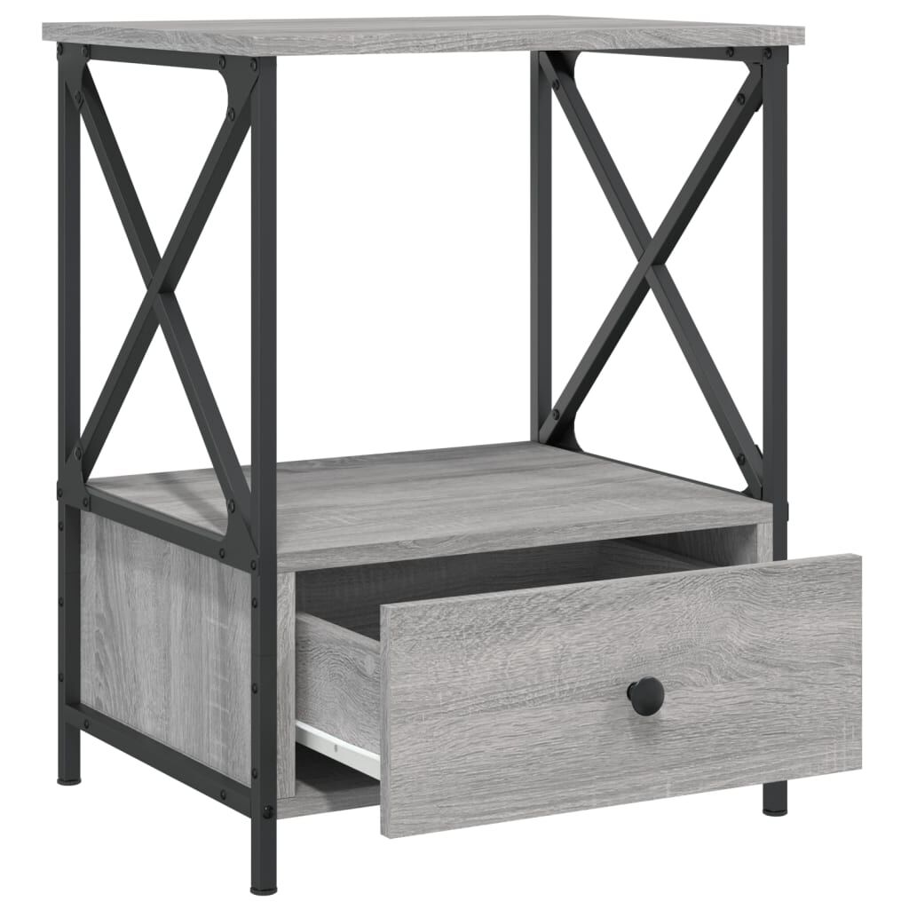 vidaXL Κομοδίνο Γκρι Sonoma 50 x 41 x 65 εκ. από Επεξεργασμένο Ξύλο