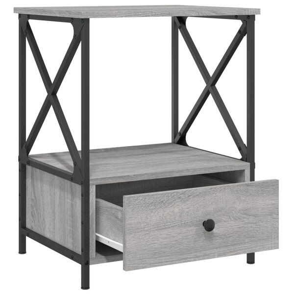 vidaXL Κομοδίνο Γκρι Sonoma 50 x 41 x 65 εκ. από Επεξεργασμένο Ξύλο