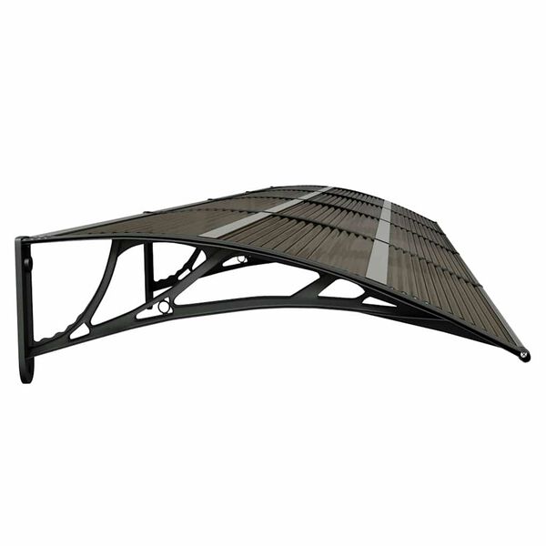 vidaXL Στέγαστρο Πόρτας Μαύρο 350 x 75 εκ. από Πολυκαρβονικό