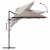 vidaXL Ομπρέλα κήπου τύπου καντίλας Taupe 372 x 198 x 243 εκ