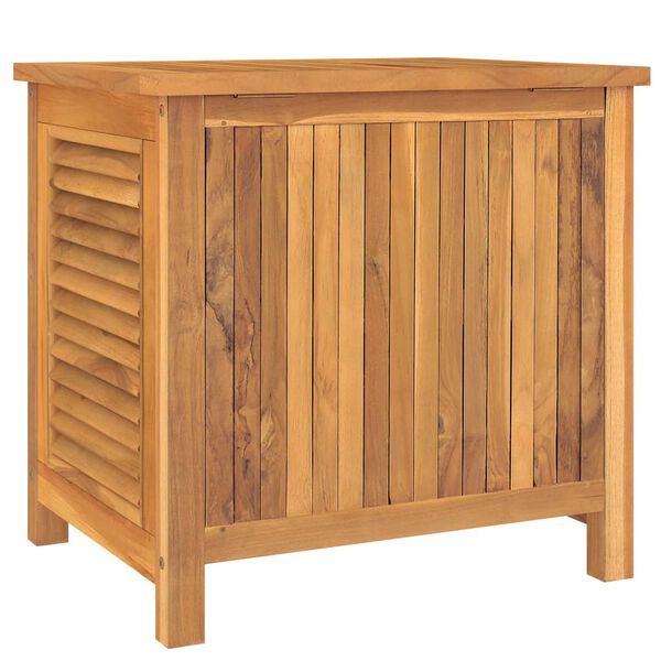 vidaXL Μπαούλο Αποθήκευσης Κήπου με Τσάντα 60x50x58 εκ Μασίφ Ξύλο Teak