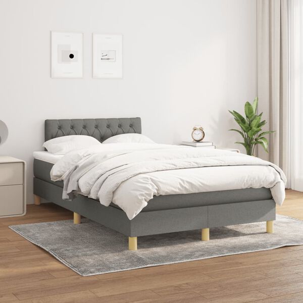 vidaXL &Kappa;&rho;&epsilon;&beta;ά&tau;&iota; Boxspring &mu;&epsilon; &Sigma;&tau;&rho;ώ&mu;&alpha; &Sigma;&kappa;&omicron;ύ&rho;&omicron; &Gamma;&kappa;&rho;&iota; 120x190 &epsilon;&kappa; &Upsilon;&phi;&alpha;&sigma;&mu;ά&tau;&iota;&nu;&omicron;