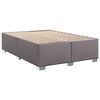 vidaXL Κρεβάτι Boxspring με Στρώμα Γκρι 140x190εκ. από Συνθετικό Δέρμα