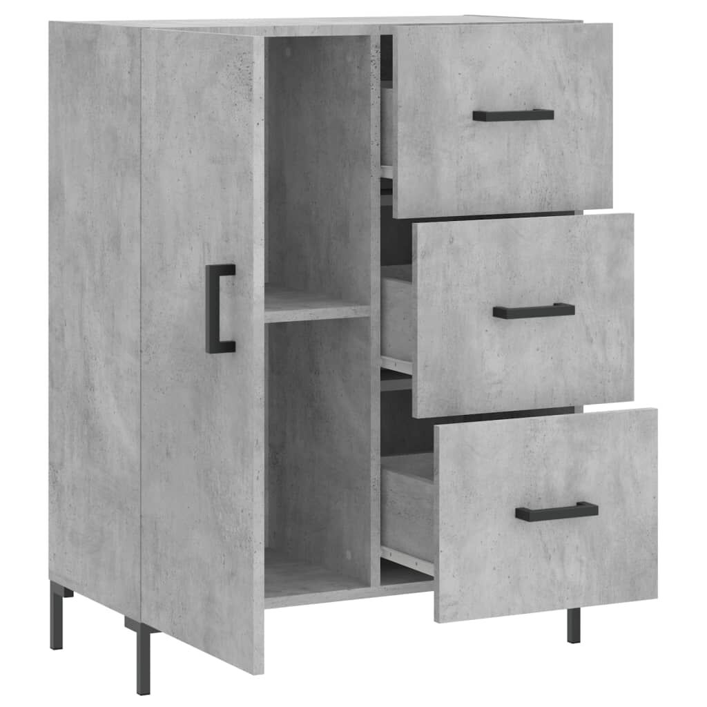 vidaXL Ντουλάπι Γκρι Σκυροδέματος 69,5x34x90 εκ. Επεξεργασμένο Ξύλο