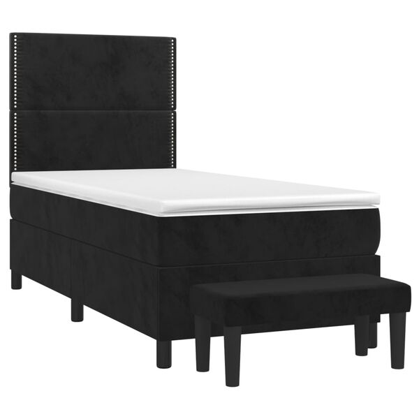 vidaXL &Kappa;&rho;&epsilon;&beta;ά&tau;&iota; Boxspring &mu;&epsilon; &Sigma;&tau;&rho;ώ&mu;&alpha; &Mu;&alpha;ύ&rho;&omicron; 90x200 &epsilon;&kappa;. &Beta;&epsilon;&lambda;&omicron;ύ&delta;&iota;&nu;&omicron;