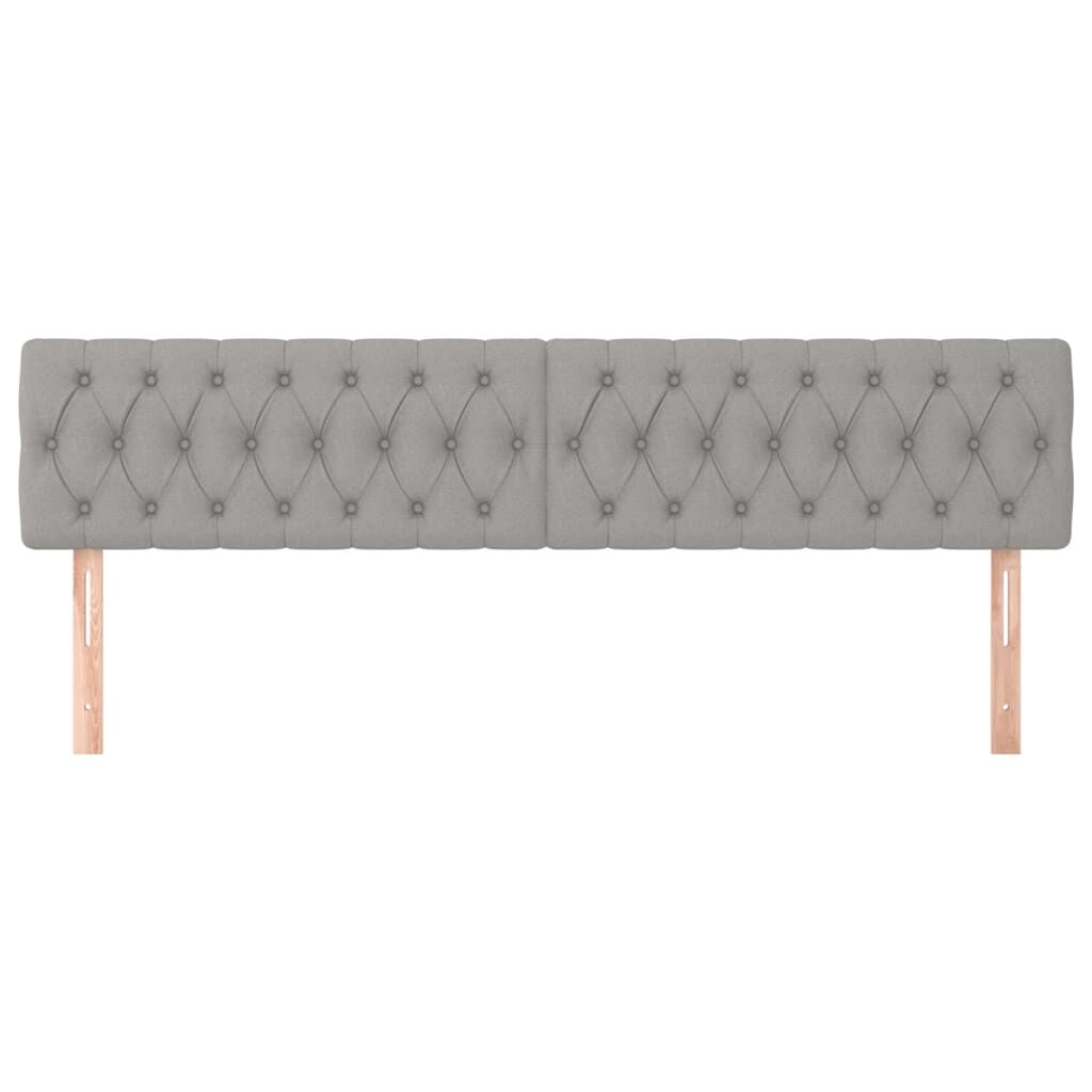 vidaXL Κεφαλάρια Κρεβατιού 2 τεμ. Αν. Γκρι 90x7x78/88 εκ. Υφασμάτινο
