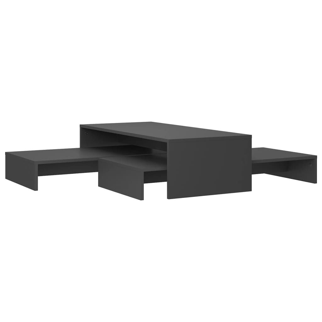 vidaXL Τραπεζάκι Σαλονιού Ζιγκόν Γκρι 100x100x26,5 εκ. Επεξ. Ξύλο