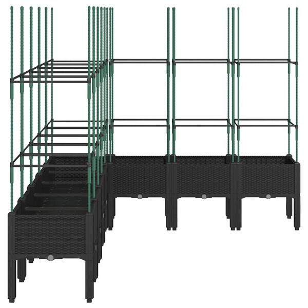 vidaXL &Zeta;&alpha;&rho;&nu;&tau;&iota;&nu;&iota;έ&rho;&alpha; &Kappa;ή&pi;&omicron;&upsilon; &mu;&epsilon; &Kappa;&alpha;&phi;&alpha;&sigma;&omega;&tau;ό &Mu;&alpha;ύ&rho;&eta; 200 x 160 x 142,5&epsilon;&kappa;. &alpha;&pi;ό PP