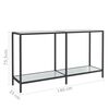 vidaXL Τραπέζι Κονσόλα Λευκό 140 x 35 x 75,5 εκ. από Ψημένο Γυαλί