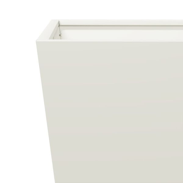 vidaXL Ζαρντινιέρα Κήπου Λευκή 30x30x30 εκ. από Ατσάλι