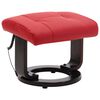 vidaXL Πολυθρόνα Μασάζ Τηλεόρασης Ανακλινόμενη Κόκκινη Συνθετικό Δέρμα