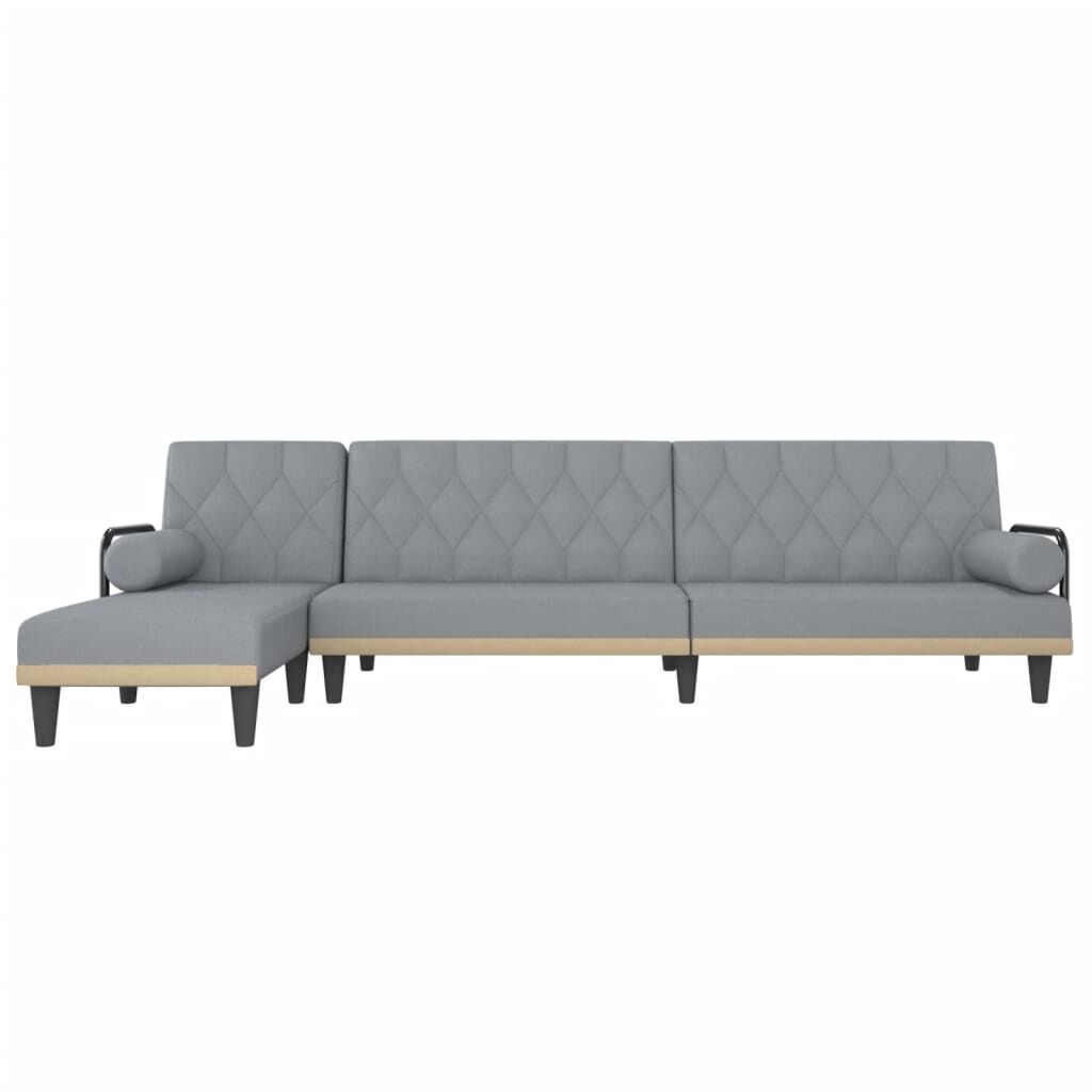 vidaXL Καναπές Κρεβάτι Γωνιακός Αν. Γκρι 260x140x70 εκ. Υφασμάτινος
