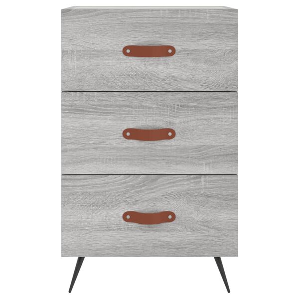 vidaXL Κομοδίνο Γκρι Sonoma 40 x 40 x 66 εκ. από Επεξεργασμένο Ξύλο