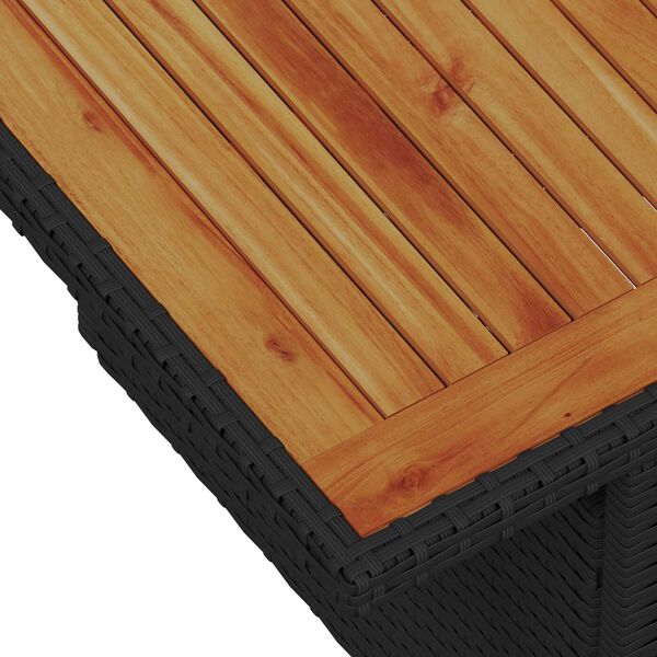 vidaXL Σετ Καναπέ Κήπου Ρυθμιζόμενο ύψος 6 pcs Μαύρο συνθετικό ρατάν