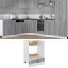 vidaXL Ντουλάπι Φούρνου "Riga" Γκρι Sonoma 60x46x81,5 εκ. από Τεχνητό Ξύλο