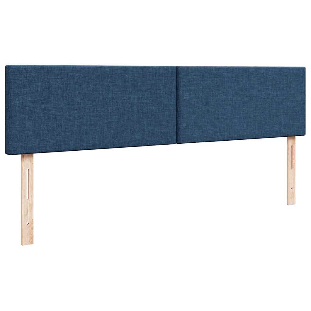 vidaXL Οθωμανικό κρεβάτι με στρώμα μπλε 180x200cm ύφασμα