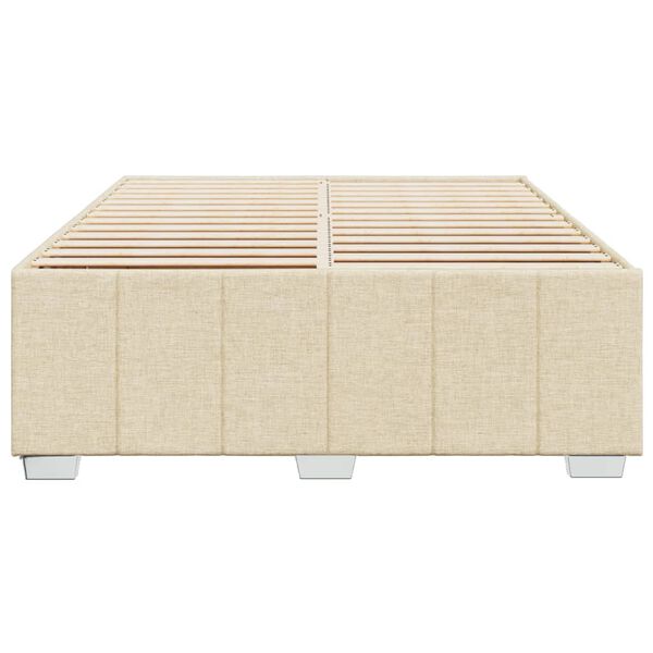vidaXL Σκελετός Κρεβατιού Χωρίς Στρώμα Κρεμ 140x200 εκ.Υφασμάτινο