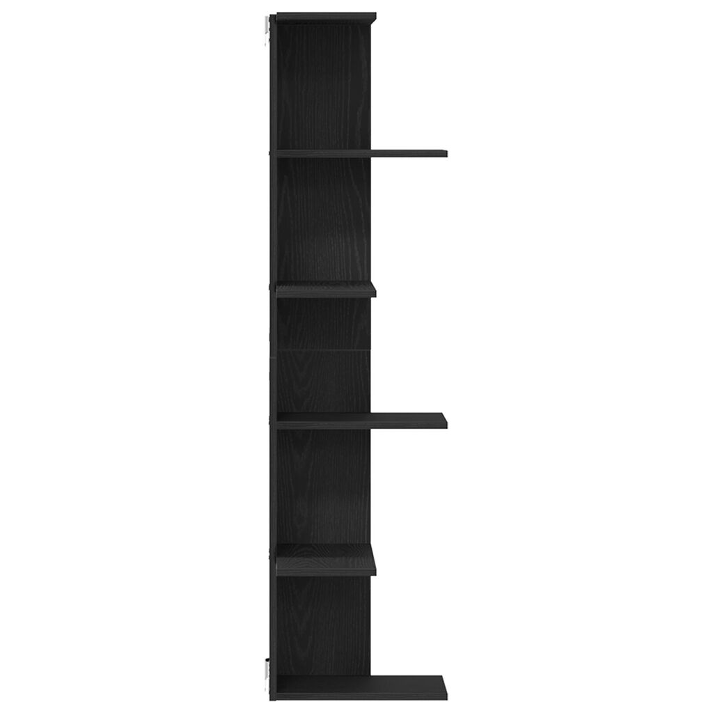 vidaXL Γωνιακό Ράφι Μαύρο Δρυς 36,5x36,5x140 εκ. Επεξεργασμένο Ξύλο