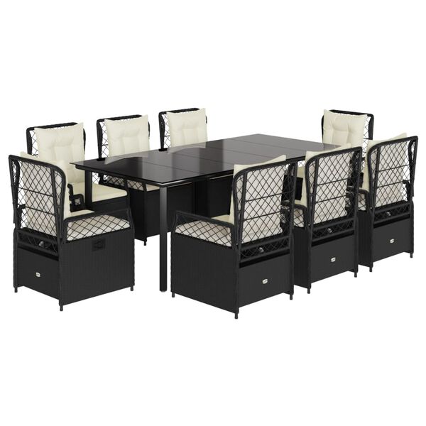 vidaXL &Sigma;&epsilon;&tau; &Tau;&rho;&alpha;&pi;&epsilon;&zeta;&alpha;&rho;ί&alpha;&sigmaf; &Kappa;ή&pi;&omicron;&upsilon; 9 &tau;&epsilon;&mu; &Mu;&alpha;ύ&rho;&omicron; &alpha;&pi;ό &Sigma;&upsilon;&nu;&theta;. &Rho;&alpha;&tau;ά&nu; &mu;&epsilon; &Mu;&alpha;&xi;&iota;&lambda;ά&rho;&iota;&alpha;