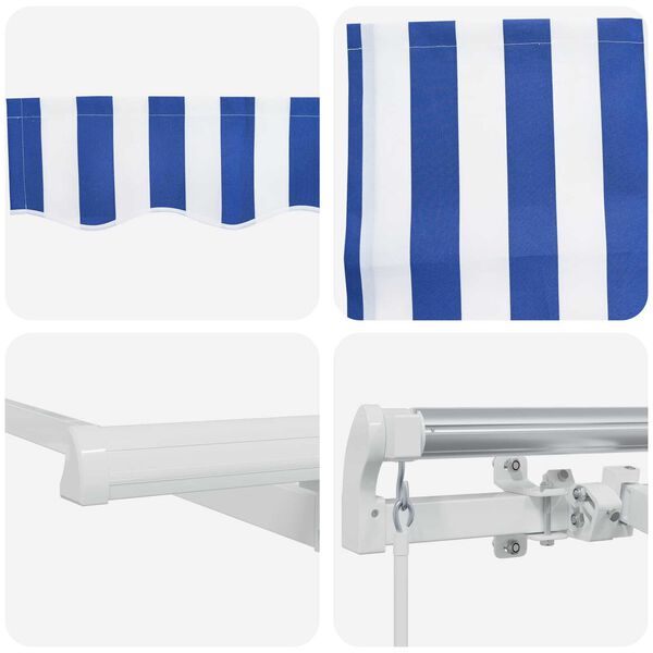 vidaXL Σκηνίτσα Αναδιπλούμενη with Μπλε και λευκό 3.5 x 2.5 m