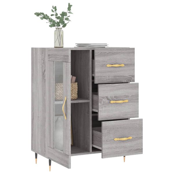 vidaXL Ντουλάπι Γκρι Sonoma 69,5 x 34 x 90 εκ. από Επεξεργασμένο Ξύλο
