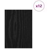 vidaXL Διακοσμητικές Πάνελ 12 pcs Μαύρη δρυς 21 x 30 x 0.3 εκ