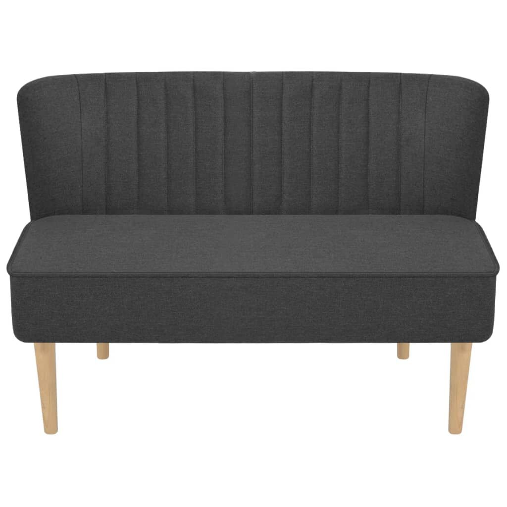 vidaXL Καναπές Σκούρο Γκρι 117 x 55,5 x 77 εκ. Υφασμάτινος