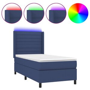 vidaXL &Kappa;&rho;&epsilon;&beta;ά&tau;&iota; Boxspring &mu;&epsilon; &Sigma;&tau;&rho;ώ&mu;&alpha; & LED &Mu;&pi;&lambda;&epsilon; 80x200 &epsilon;&kappa;. &Upsilon;&phi;&alpha;&sigma;&mu;ά&tau;&iota;&nu;&omicron;