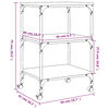 vidaXL Βάση Εκτυπωτή 3 Επιπέδων Sonoma Δρυς 50x41x75 εκ Επεξ. Ξύλο