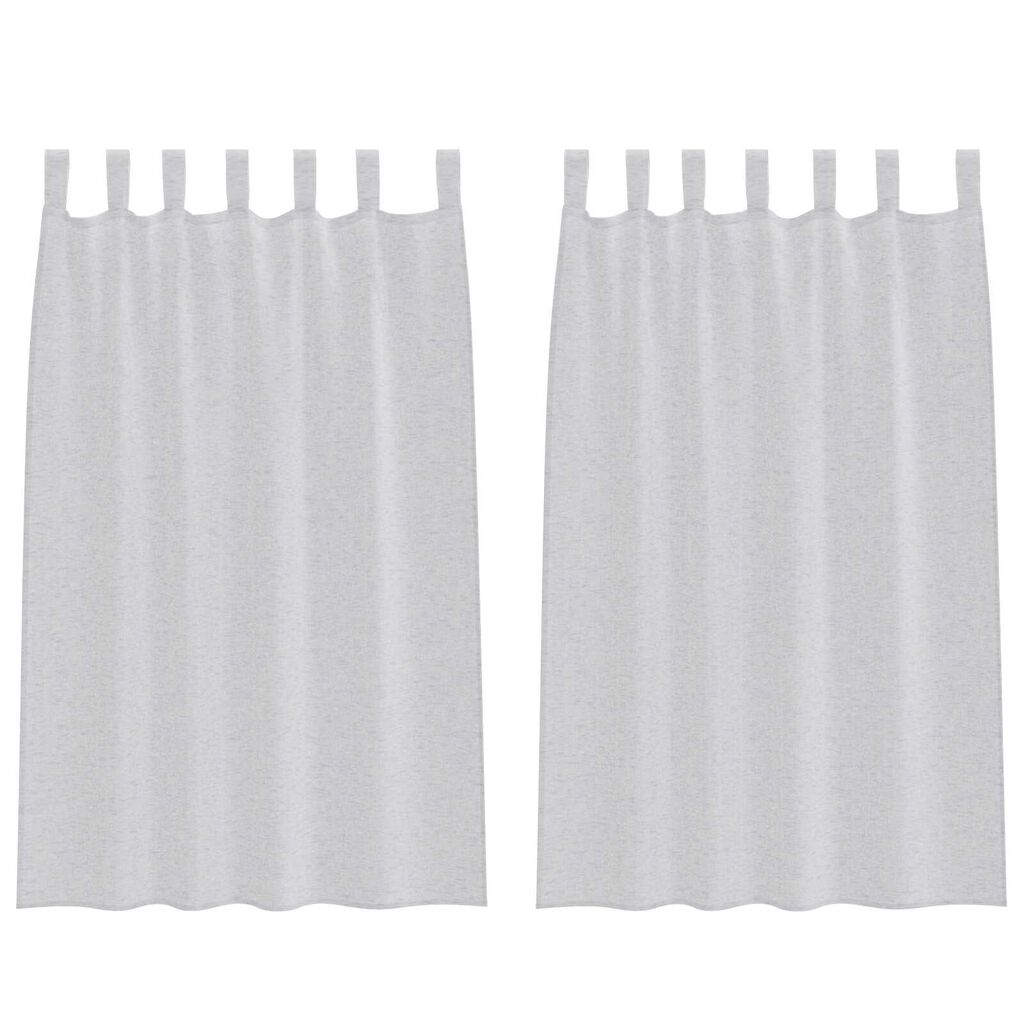 vidaXL Κουρτίνες 2 pcs Ανοιχτό γκρι 140 x 175 εκ. Πολυεστέρας