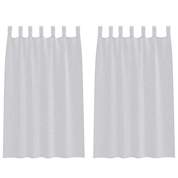 vidaXL Κουρτίνες 2 pcs Ανοιχτό γκρι 140 x 175 εκ. Πολυεστέρας
