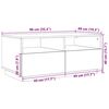 vidaXL Τραπεζάκι Σαλονιού με LED Καφέ Δρυς 90 x 49 x 40 εκ.