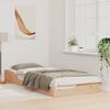 vidaXL Κρεβάτι δαπέδου Καφέ 80 x 220 cm Μασίφ ξύλο πεύκου