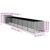 vidaXL Κοτέτσι με Περίβολο Ανθρακί 110x813x110 εκ. Γαλβαν. Ατσάλι