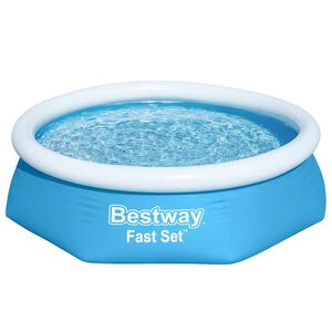 Bestway Πισίνα Φουσκωτή Στρογγυλή Fast Set Μπλε 244 x 61 εκ. 57265