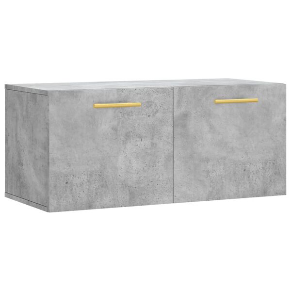 vidaXL Ντουλάπι Τοίχου Γκρι Σκυρ. 80x36,5x35 εκ. Επεξεργασμένο Ξύλο