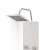vidaXL Στήλη Ντους Υδρομασάζ Λευκή 25 x 47,5 x 130 εκ. από Γυαλί