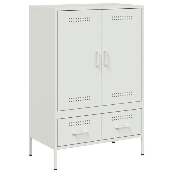 vidaXL Ντουλάπι Λευκό 68x39x101,5 εκ. από Χάλυβα