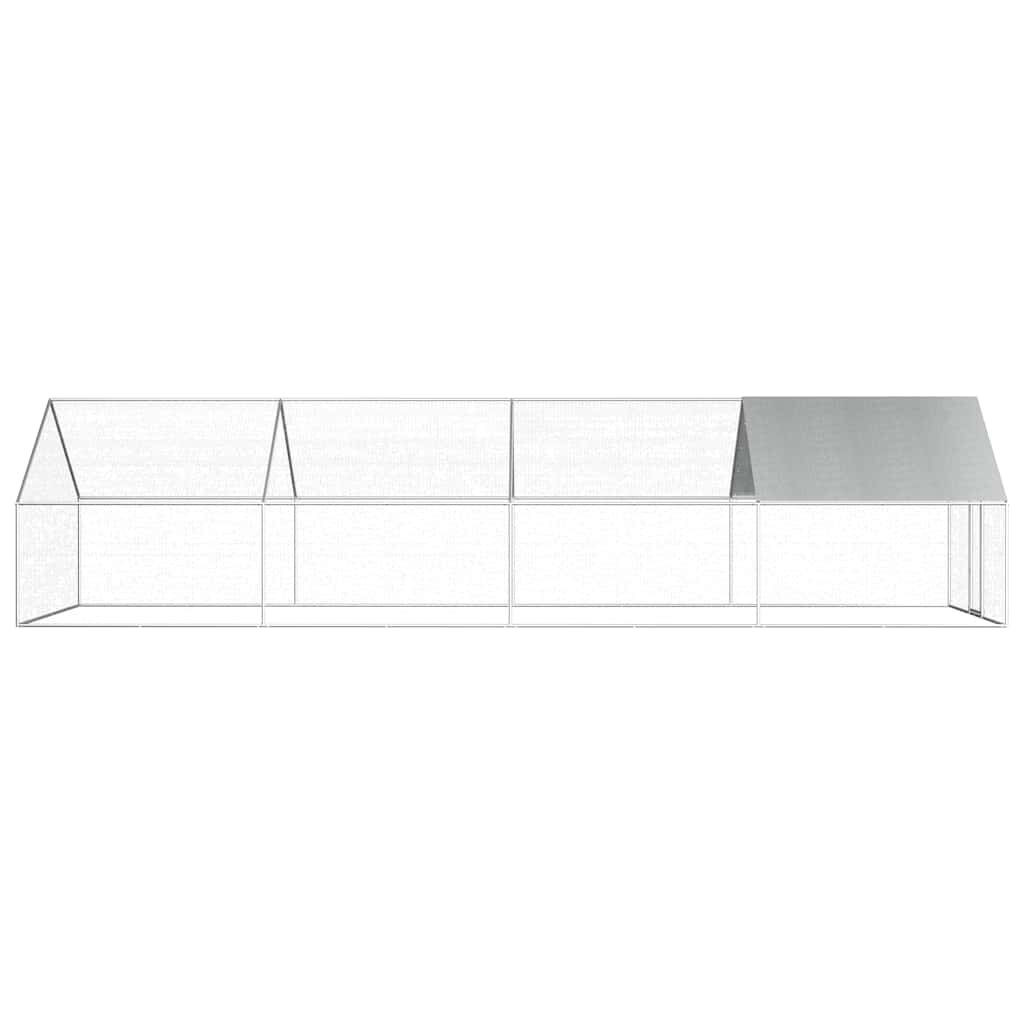 vidaXL Κοτέτσι - Κλουβί Εξωτ.Χώρου 2,75x8x1,92 μ. από Γαλβανισμένο Χάλυβα