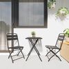 vidaXL Σετ μπιστρό 3 pcs Ανθρακί Ατσάλι