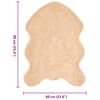 vidaXL Ψεύτικο Δέρμα Προβάτου Χαλί Μπεζ 60 x 90 cm Πολυεστέρας