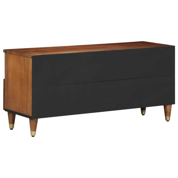 vidaXL Έπιπλο TV Καφέ μέλι Μασίφ ξύλο μάνγκο 100 x 33 x 46 εκ.