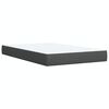 vidaXL Κρεβάτι Boxspring με Στρώμα Σκούρο Γκρι 120x200 εκ. Υφασμάτινο
