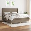 vidaXL &Kappa;&rho;&epsilon;&beta;ά&tau;&iota; Boxspring &mu;&epsilon; &Sigma;&tau;&rho;ώ&mu;&alpha; Taupe 180x200 &epsilon;&kappa;. &Upsilon;&phi;&alpha;&sigma;&mu;ά&tau;&iota;&nu;&omicron;