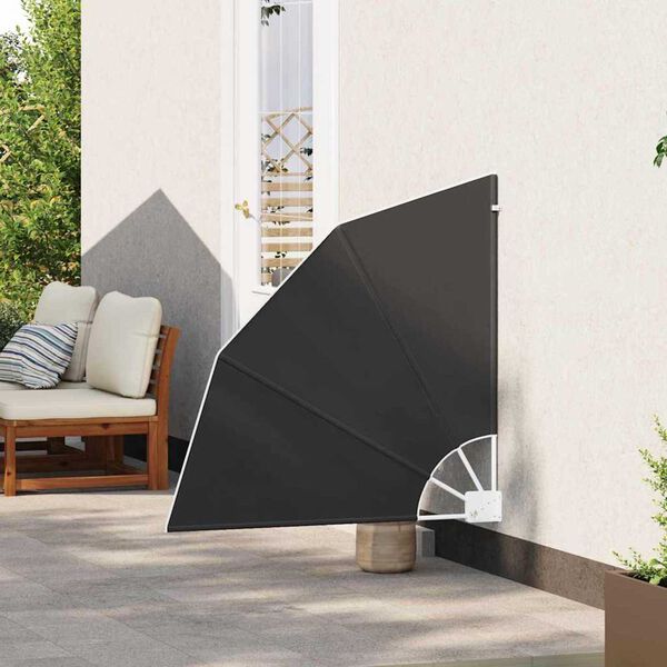 vidaXL Αδιάφανο σκίαστρο μπαλκονιού Ανθρακί 115 x 115 εκ ύφασμα