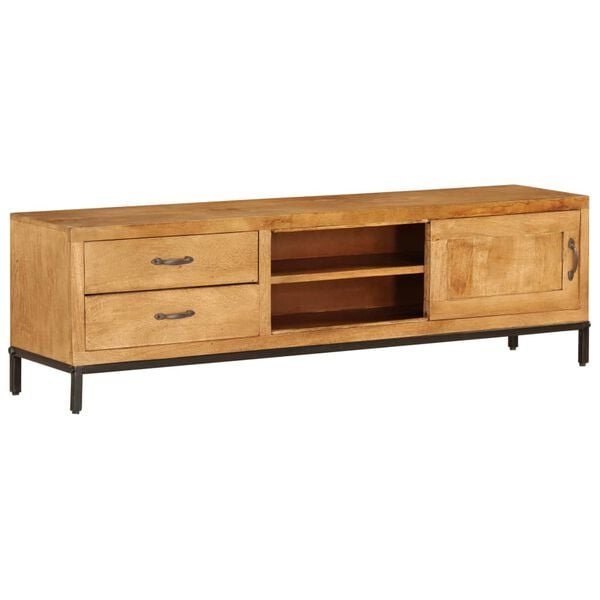 vidaXL Έπιπλο Τηλεόρασης 140 x 30 x 40 εκ. από Μασίφ Ξύλο Μάνγκο